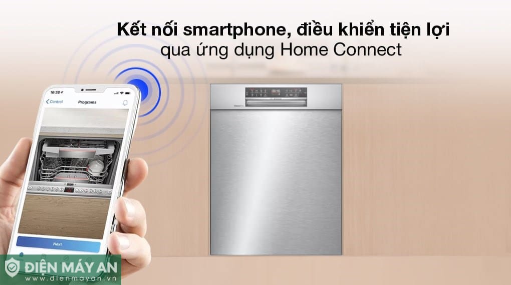 Máy rửa bát bán âm Bosch Serie 6 SMU6ECS57E